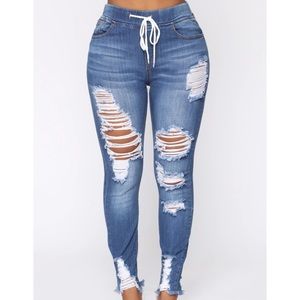 Talk That Talk Distressed Skinny Jeans